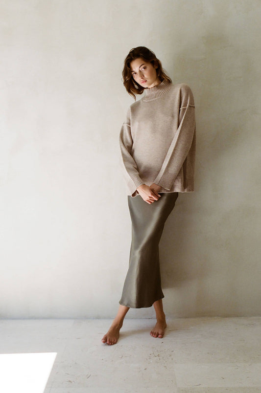 KIMBERLEY SATIN SKIRT