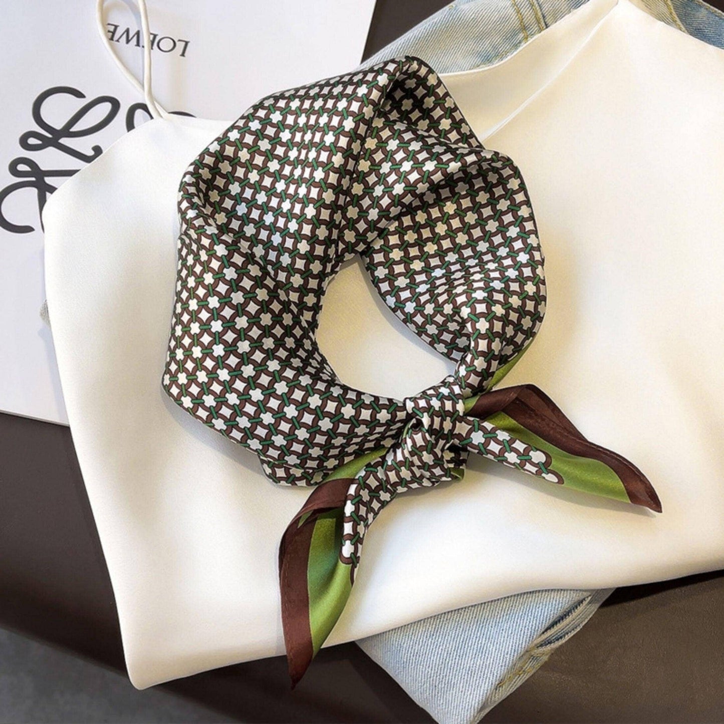 SueSilkHK - Blue Polka Dot 100% mulberry Silk Scarf/Silk head scarf/Silk hair scarf/Silk neck scarf/Mother's Day Gifts/Bag Accessory/Gift for her: Red