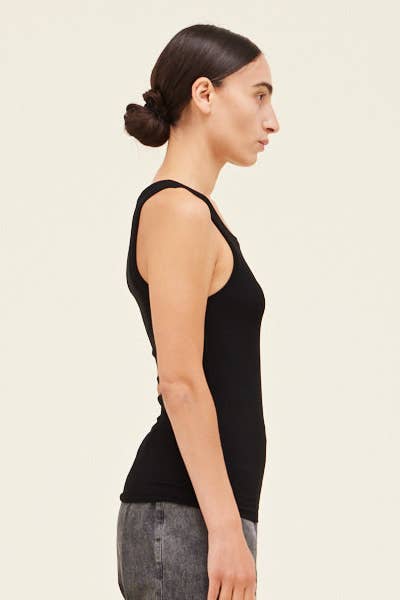BIINDING TANK TOP:BLACK