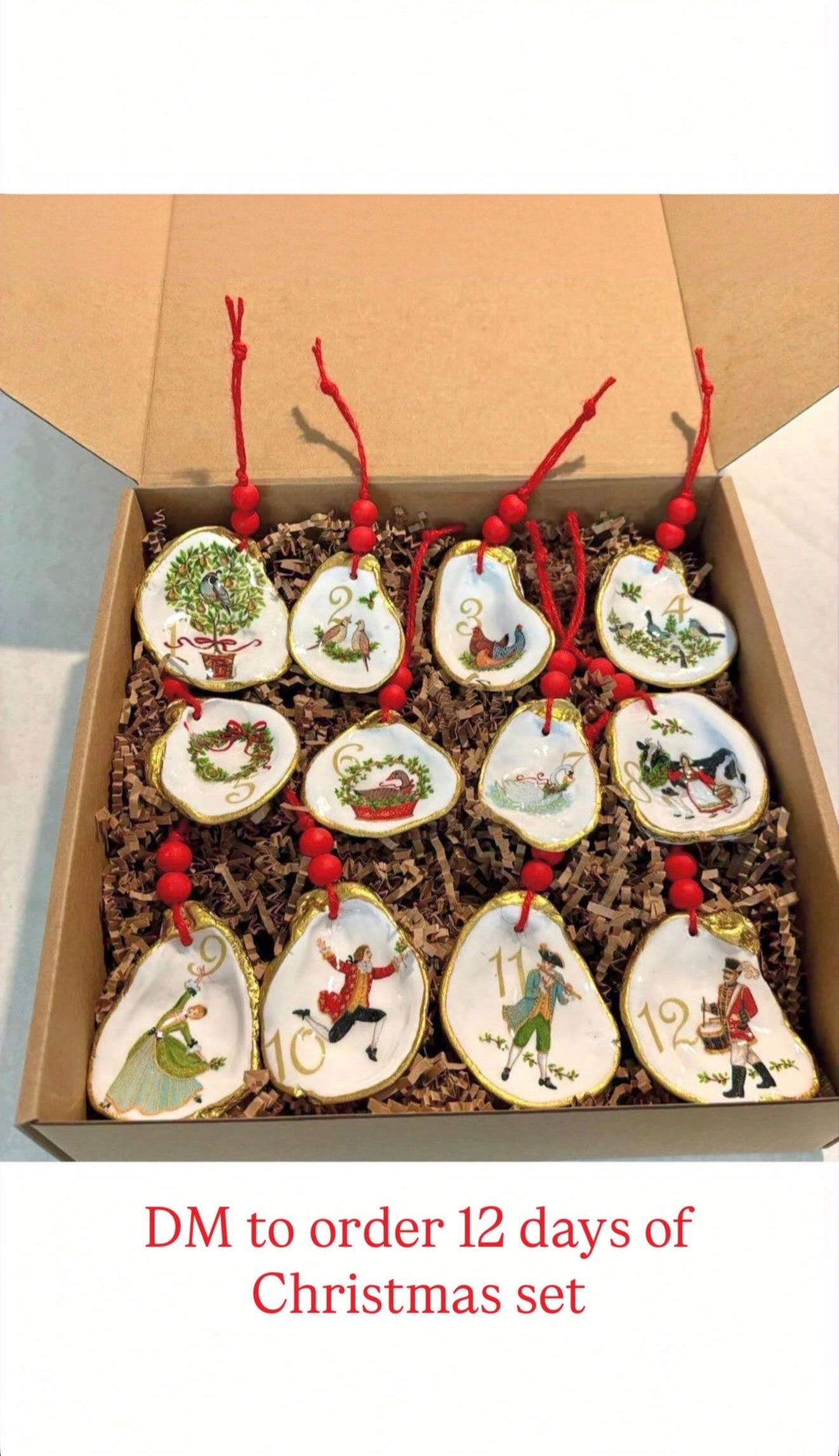 12 Days of Christmas Ornament Set