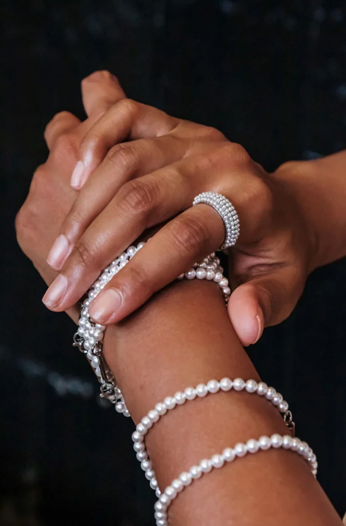 AUGUSTA BRACELET  - Pearl silver