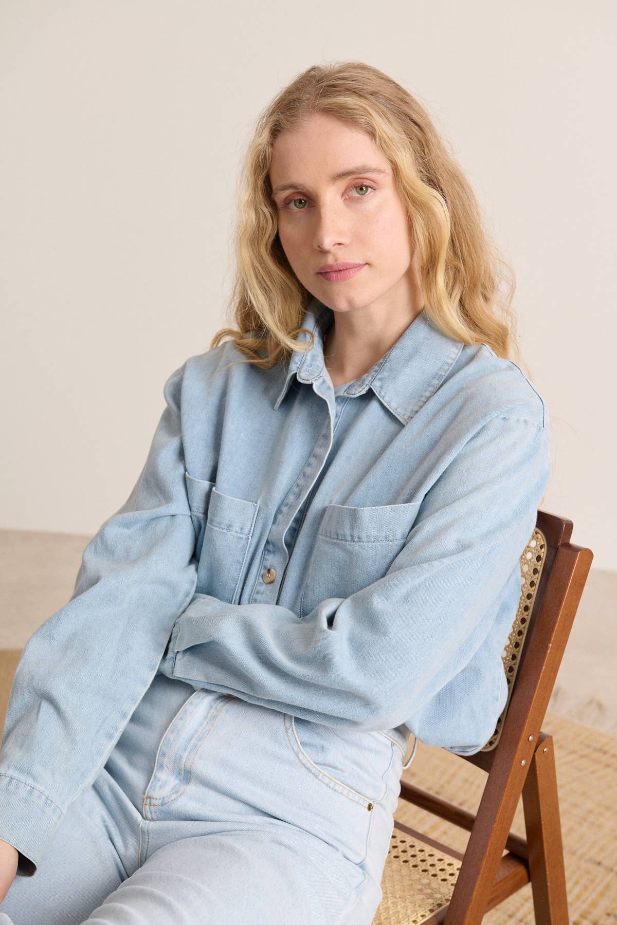 Chambray denim shirt