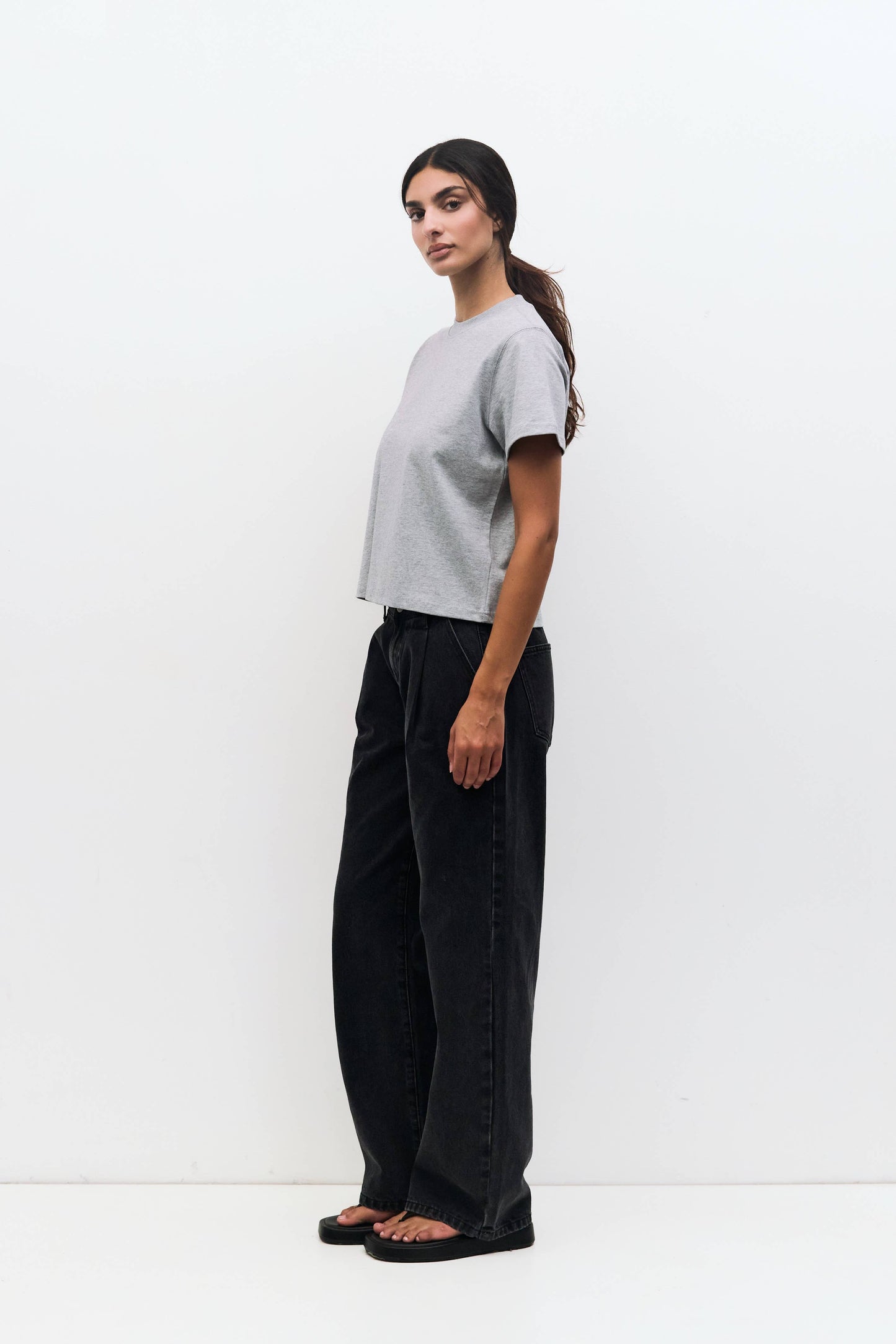 MOD REF - The Lanie Top | Women's Heavyweight Cotton T-Shirt: WHITE / MEDIUM