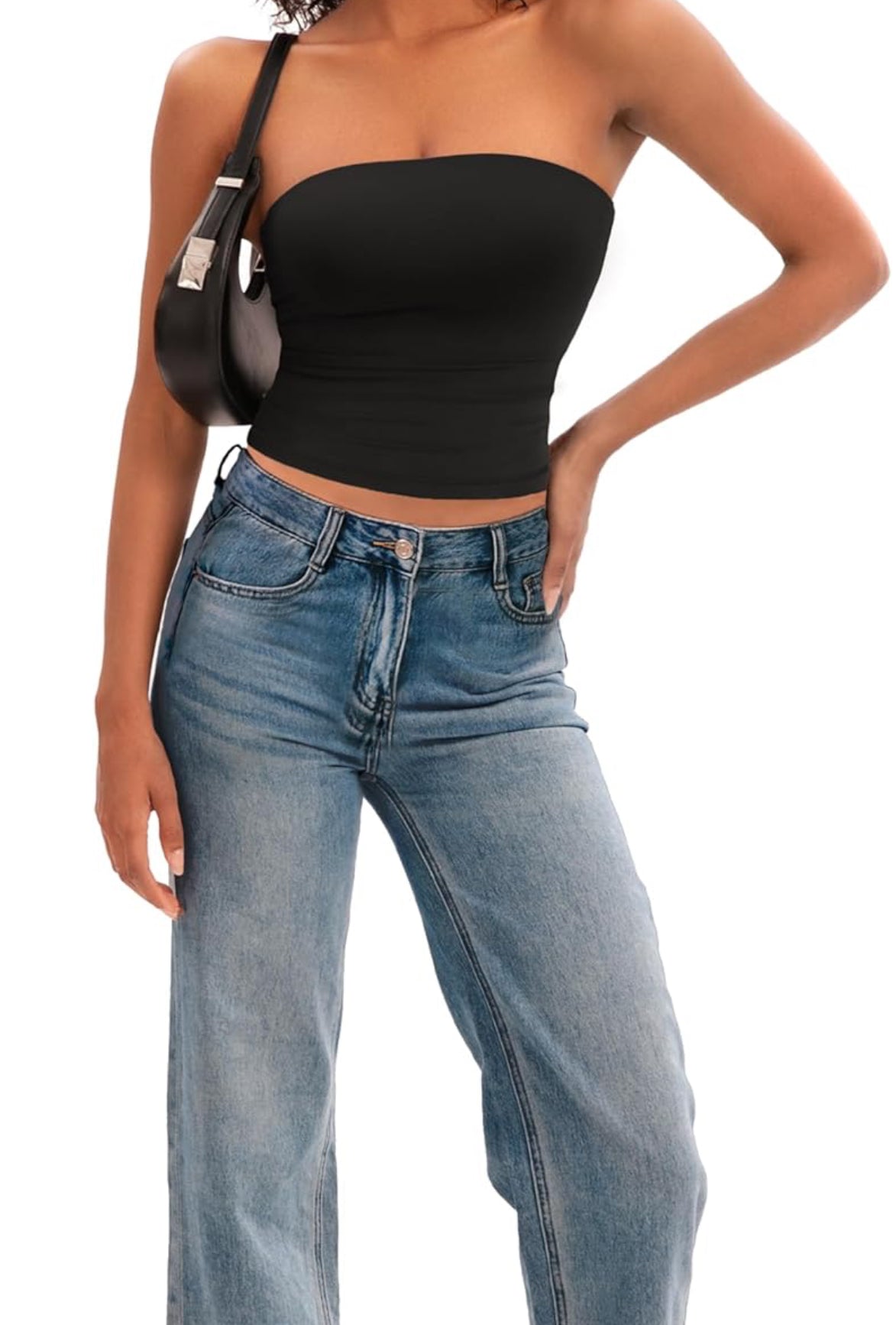 Double Lined Tube Top (black)