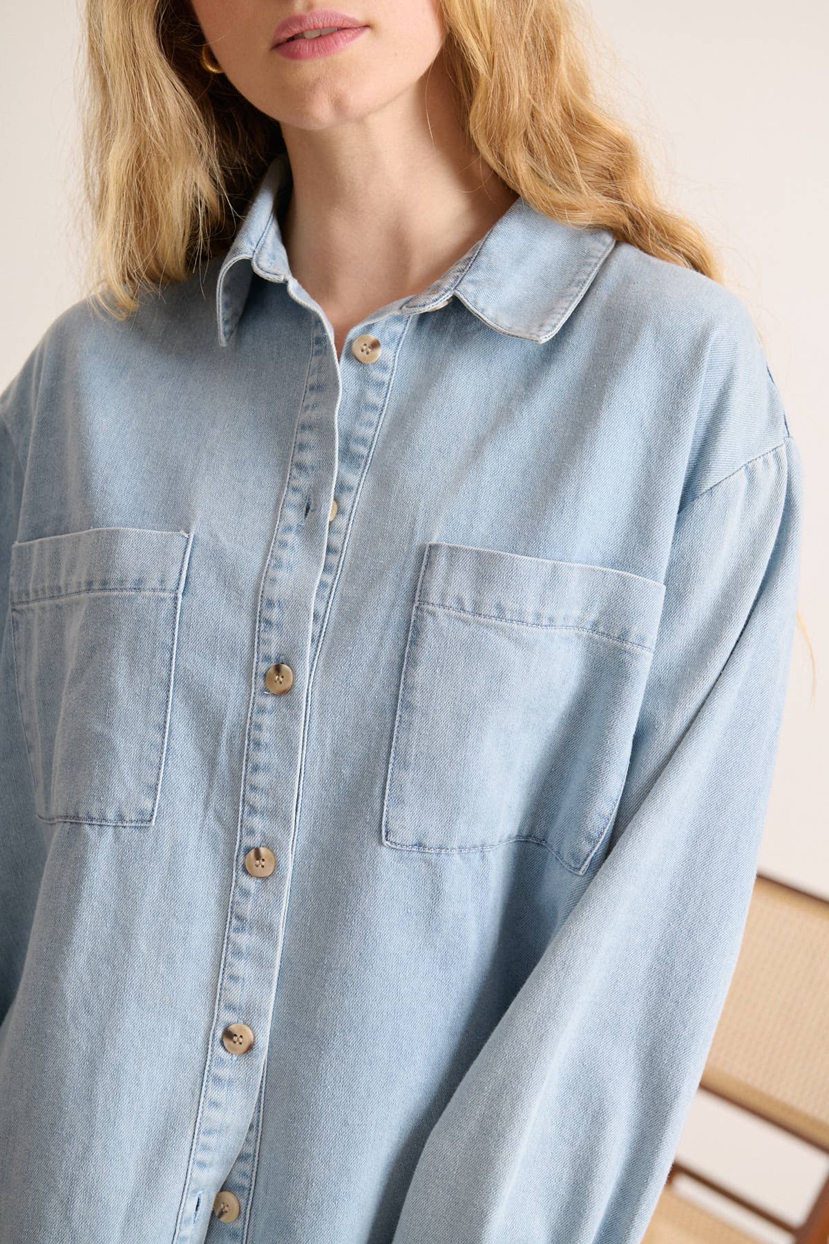Chambray denim shirt