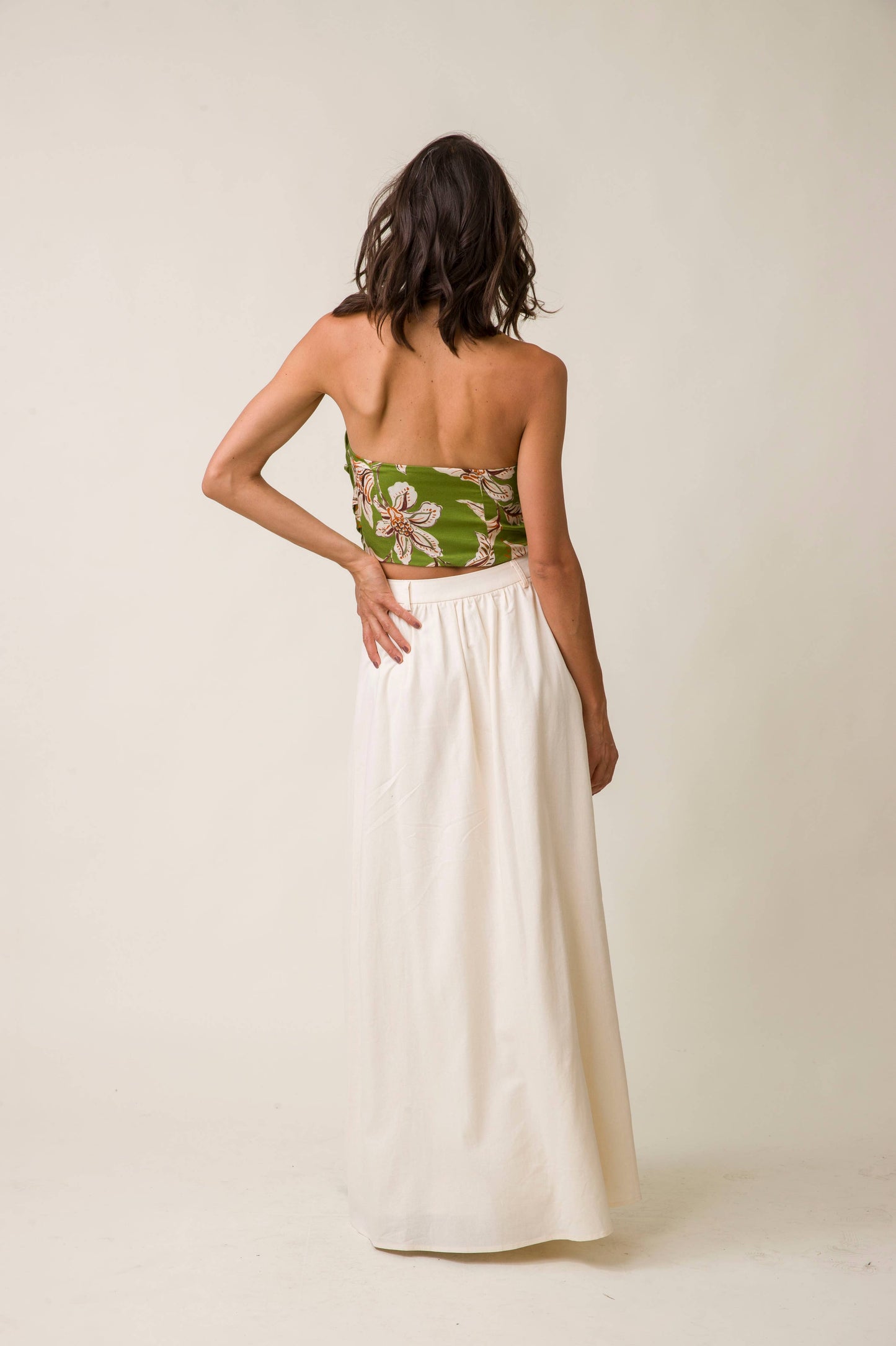 Line & Dot - MYSTIKA SCARF TOP: Avocado / S