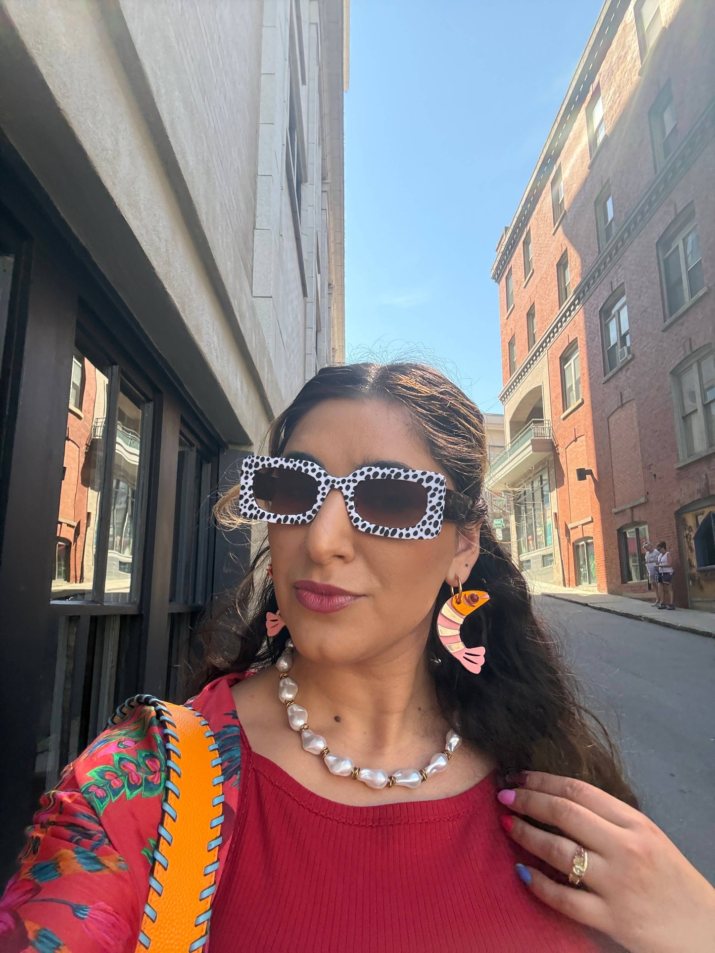 Spot Me If You Can Mixed Print Sunglasses