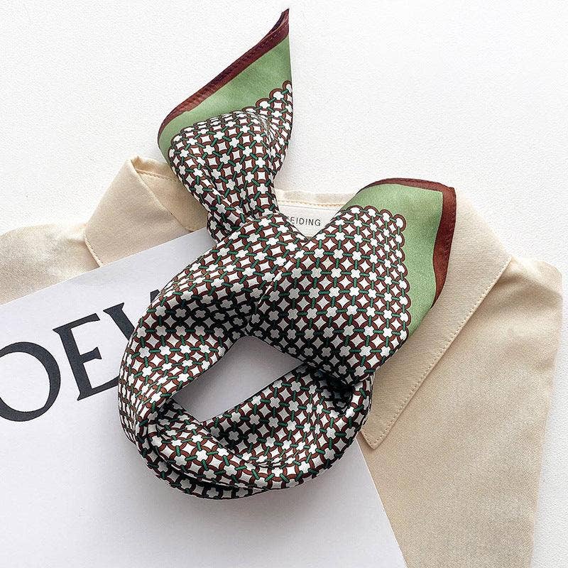 SueSilkHK - Blue Polka Dot 100% mulberry Silk Scarf/Silk head scarf/Silk hair scarf/Silk neck scarf/Mother's Day Gifts/Bag Accessory/Gift for her: Red