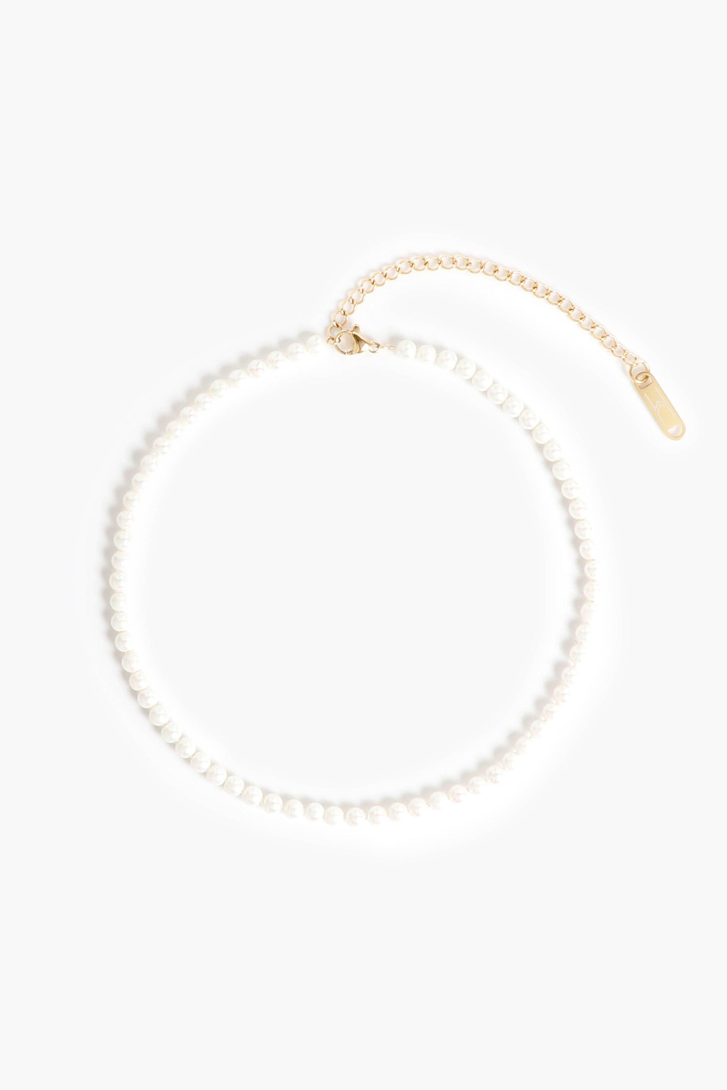 AUGUSTA CHOKER pearl: Gold
