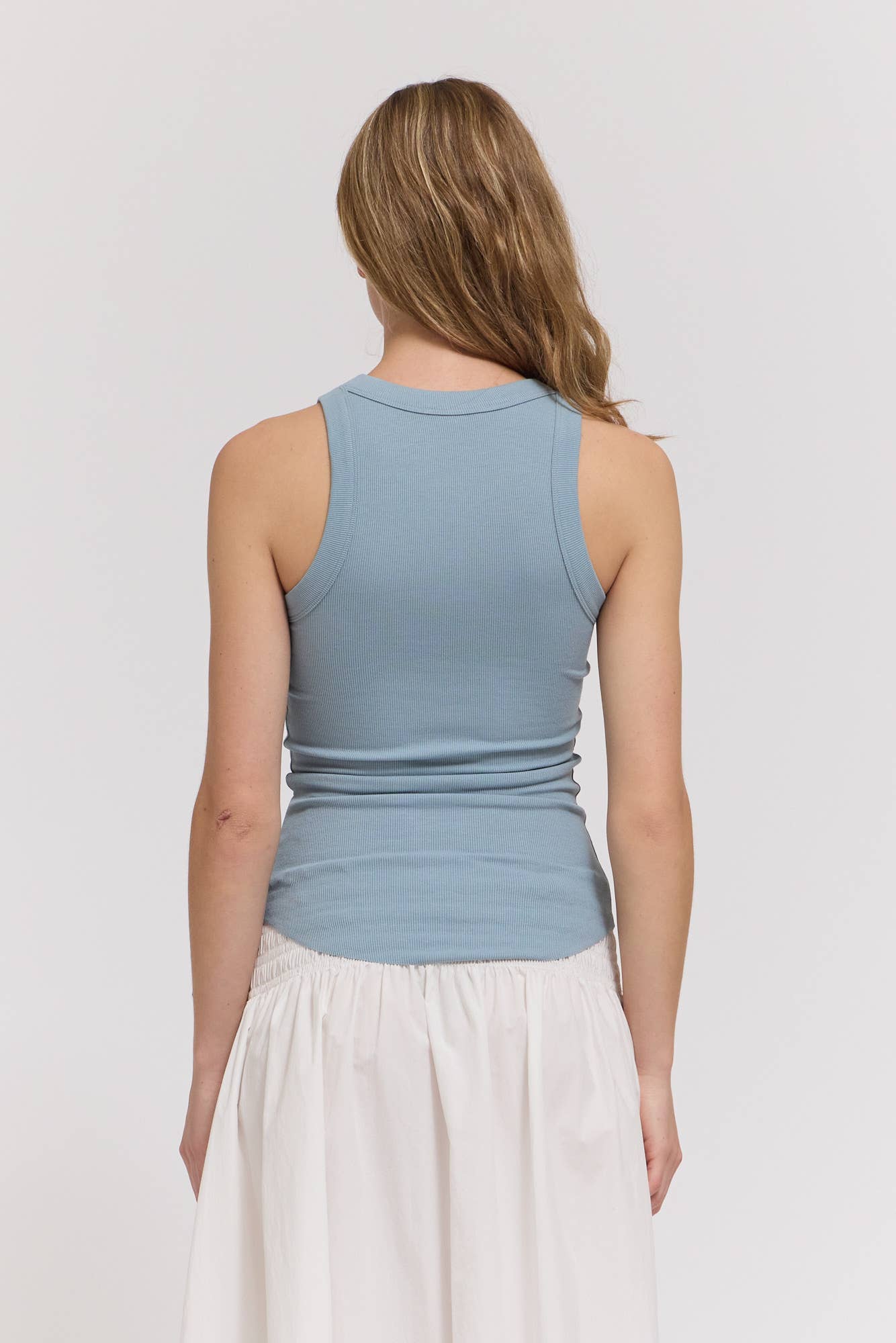 JERSEY TANK: PALE BLUE