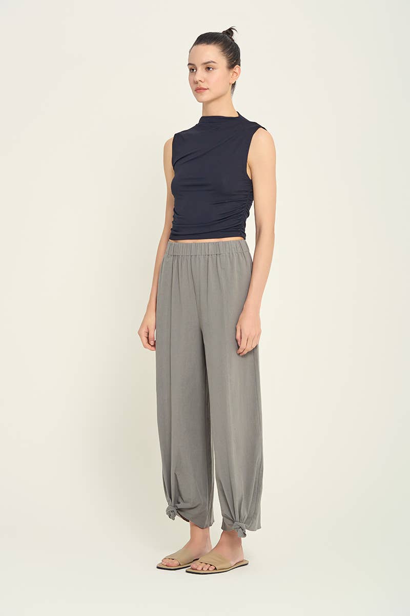 MOCK NECK SLINK TANK (black)