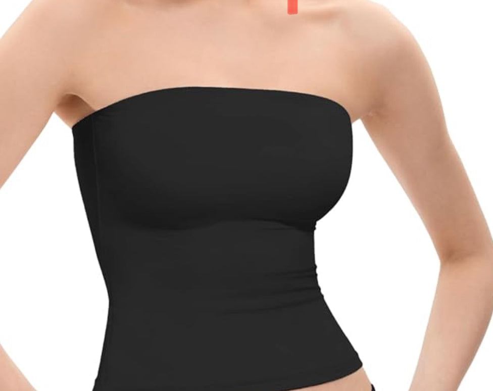 Double Lined Tube Top (black)