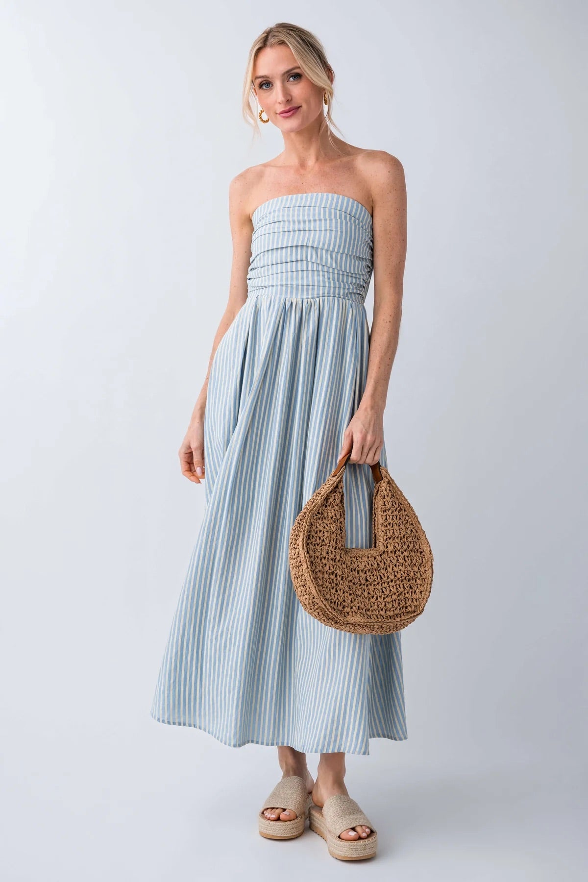 Promenade Dress (dusty blue)