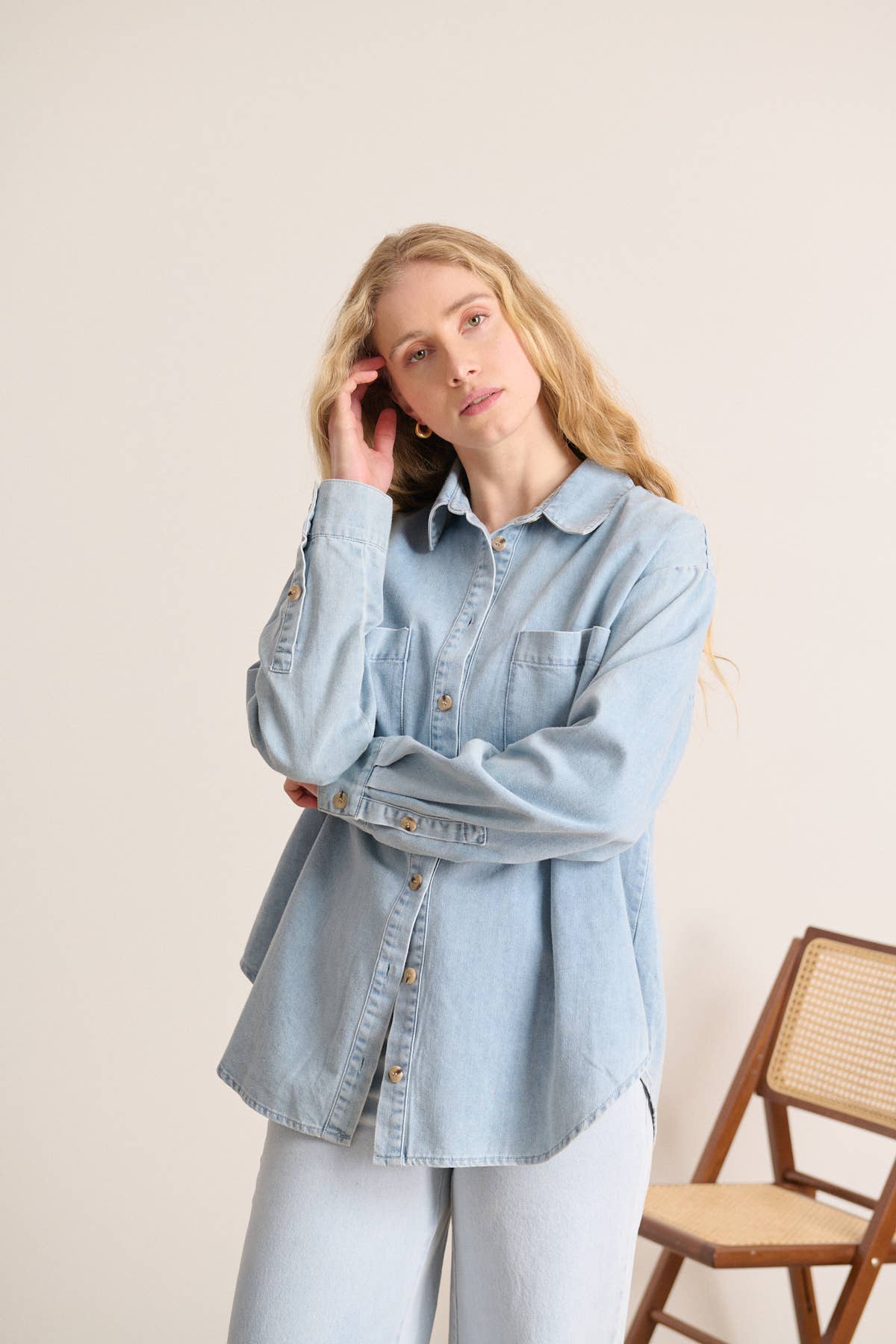 Chambray denim shirt