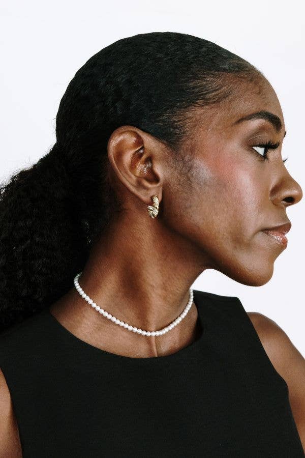 AUGUSTA CHOKER pearl: Gold