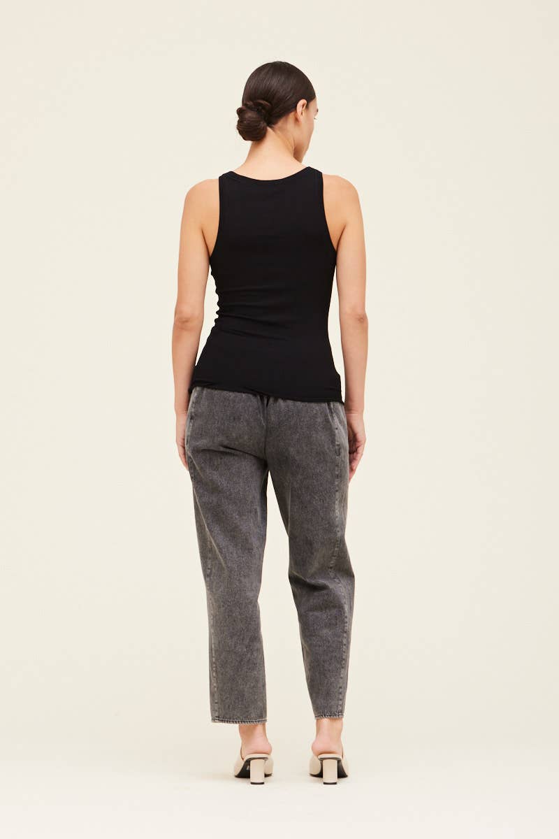 BIINDING TANK TOP:BLACK