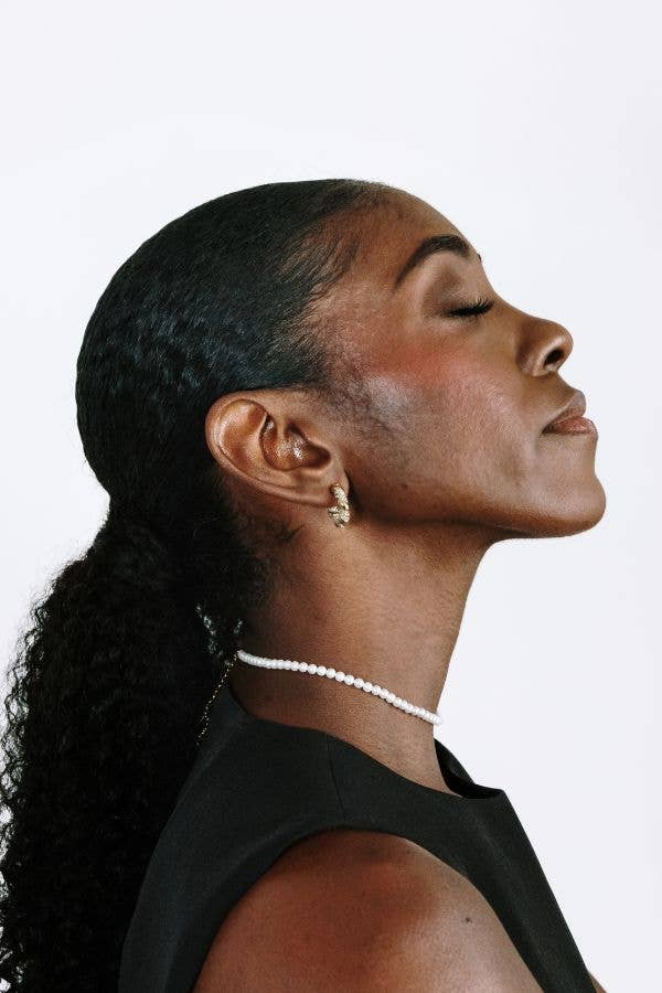 AUGUSTA CHOKER pearl: Gold