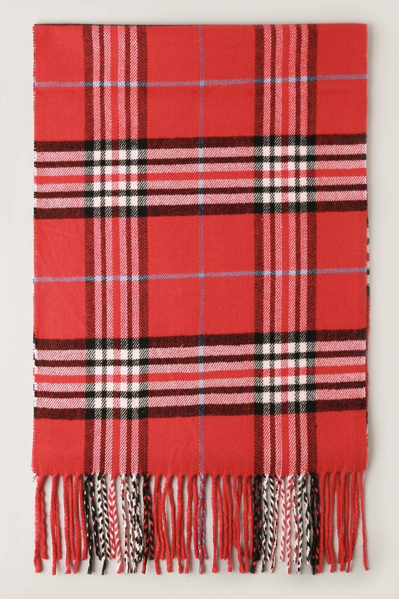 Red Plaid Scarf