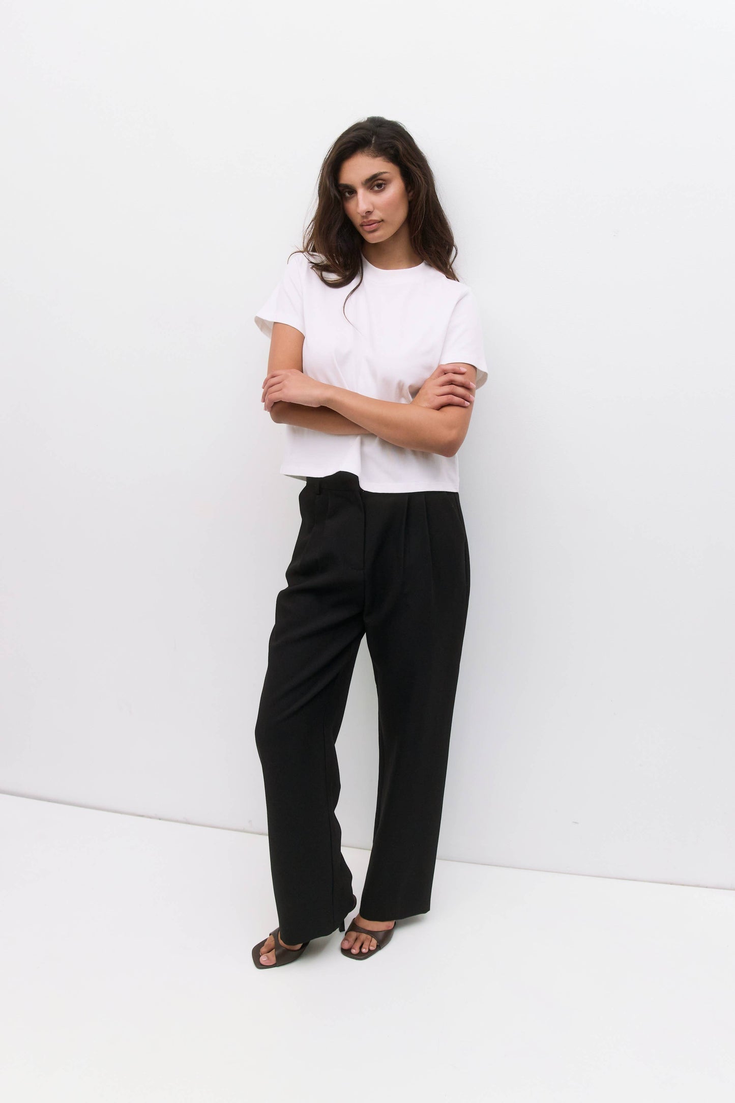 MOD REF - The Lanie Top | Women's Heavyweight Cotton T-Shirt: WHITE / MEDIUM