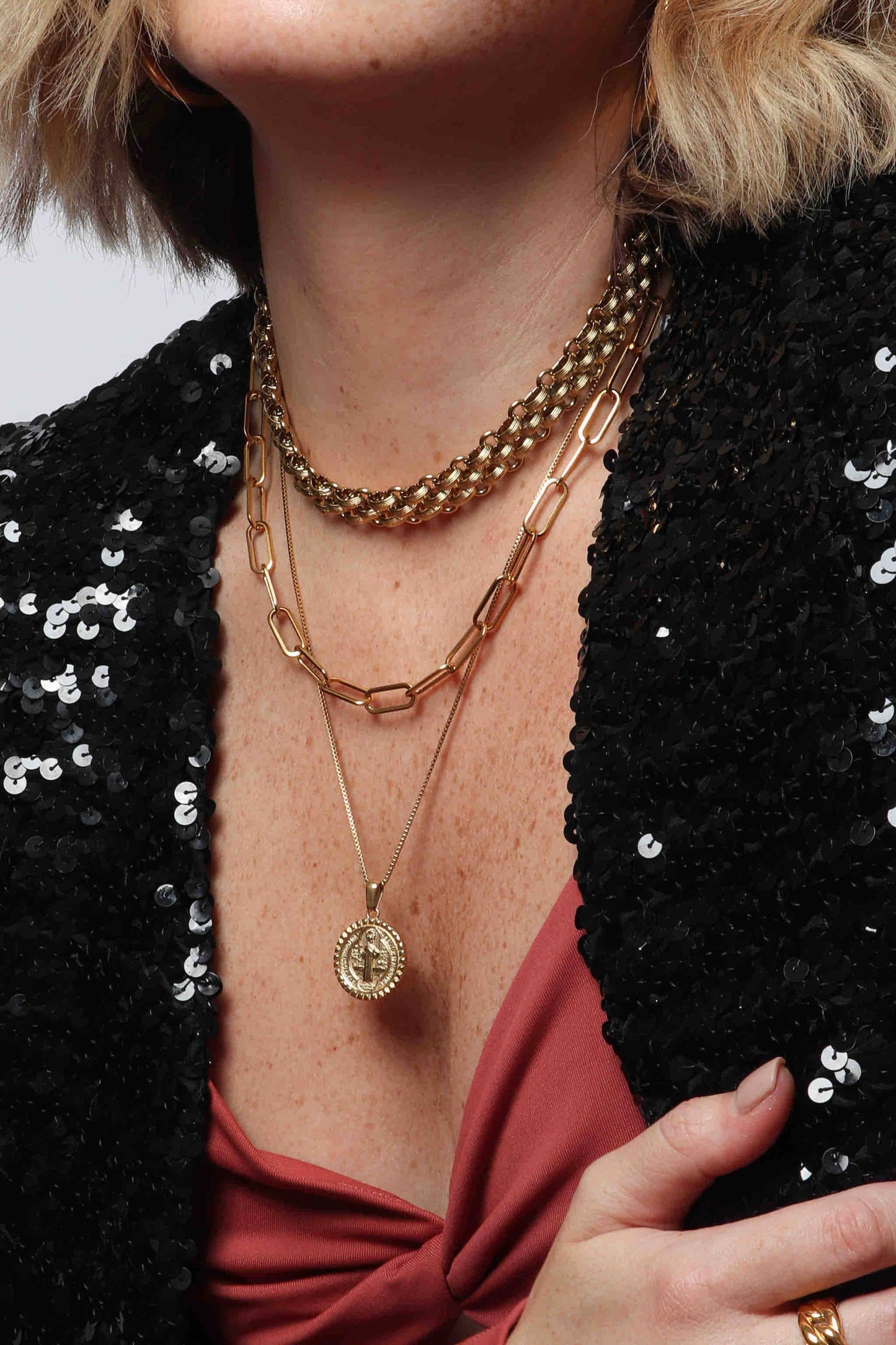 Lattice XL Choker: Gold