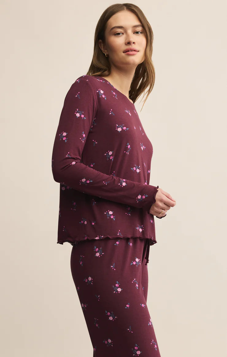 Ditsy Pajama Top (50% OFF at Checkout)