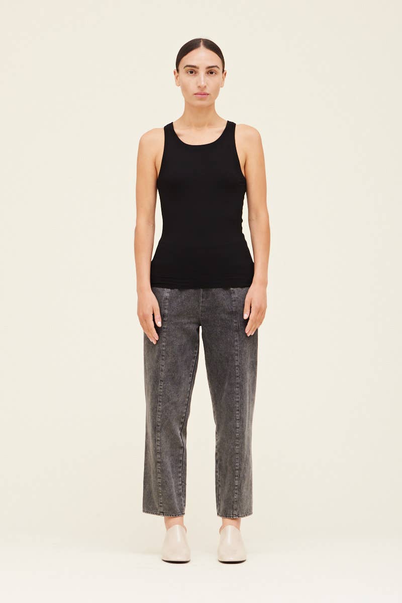 BIINDING TANK TOP:BLACK