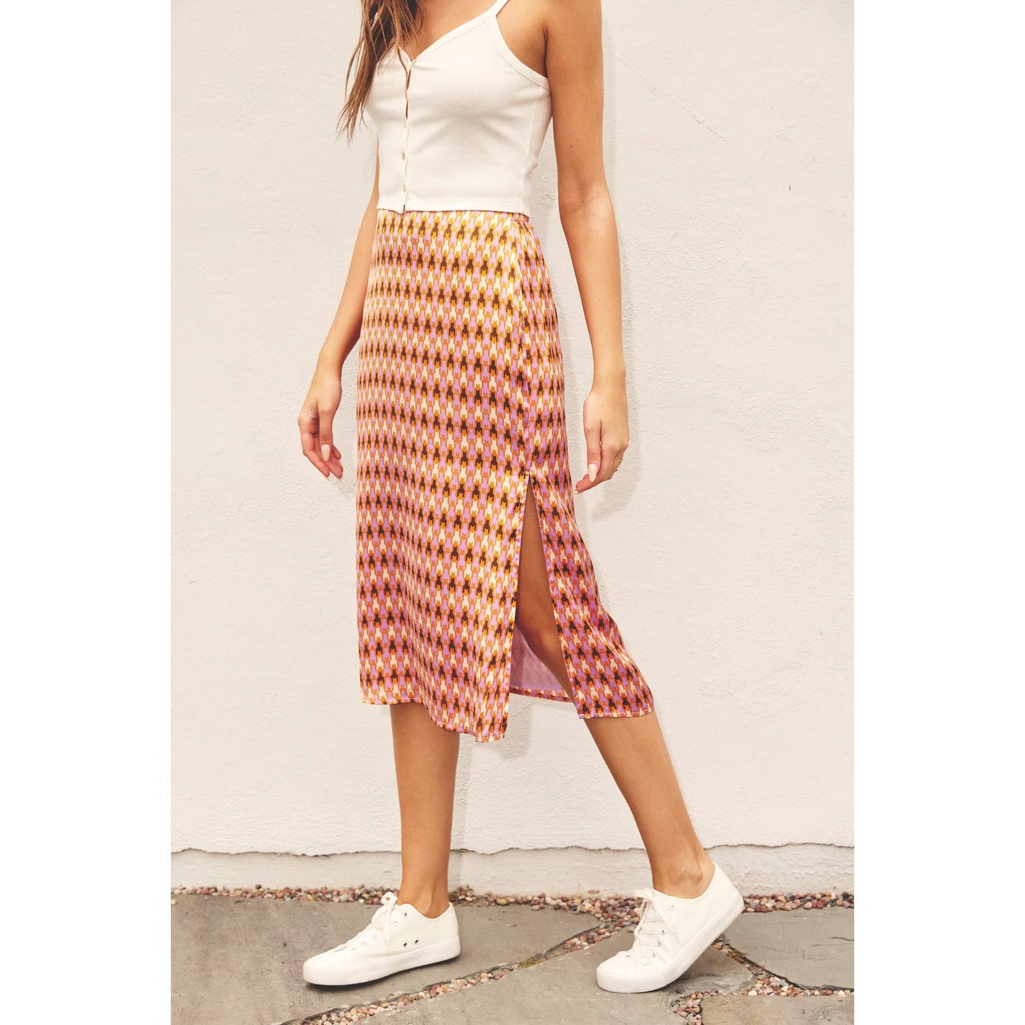 The Jainie Houdstooth Skirt