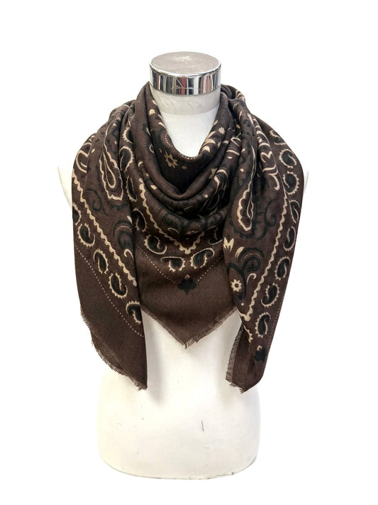 Large Cafe Woolen Square Bandana