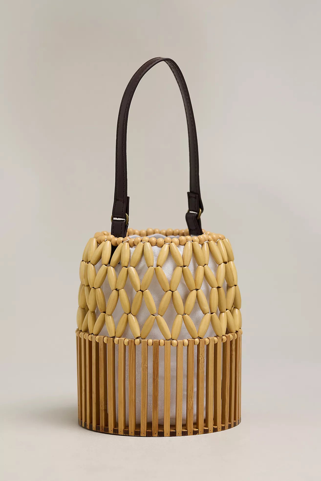 Naomi Beaded Bucket Bag