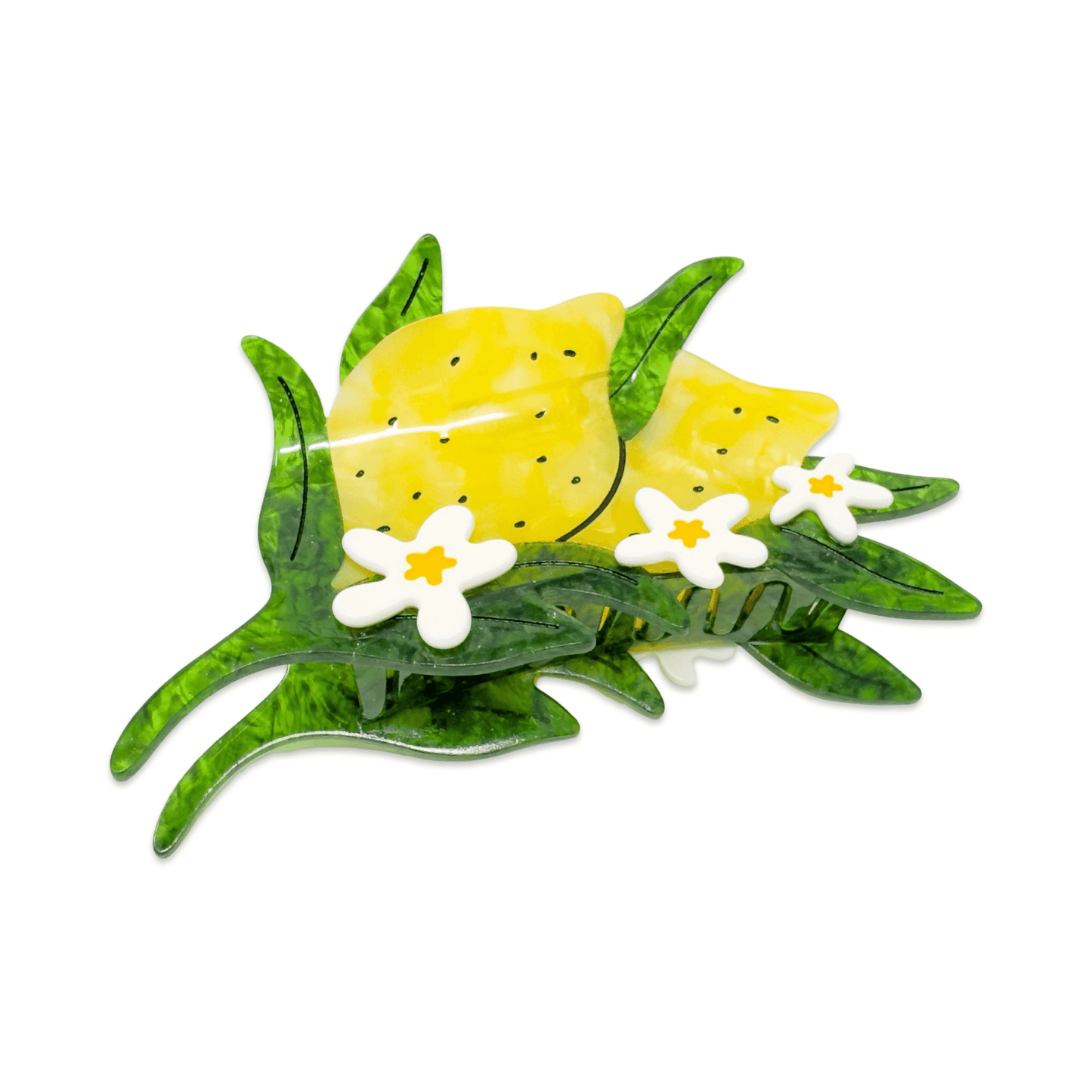 XL Lemon and Flowers Clip