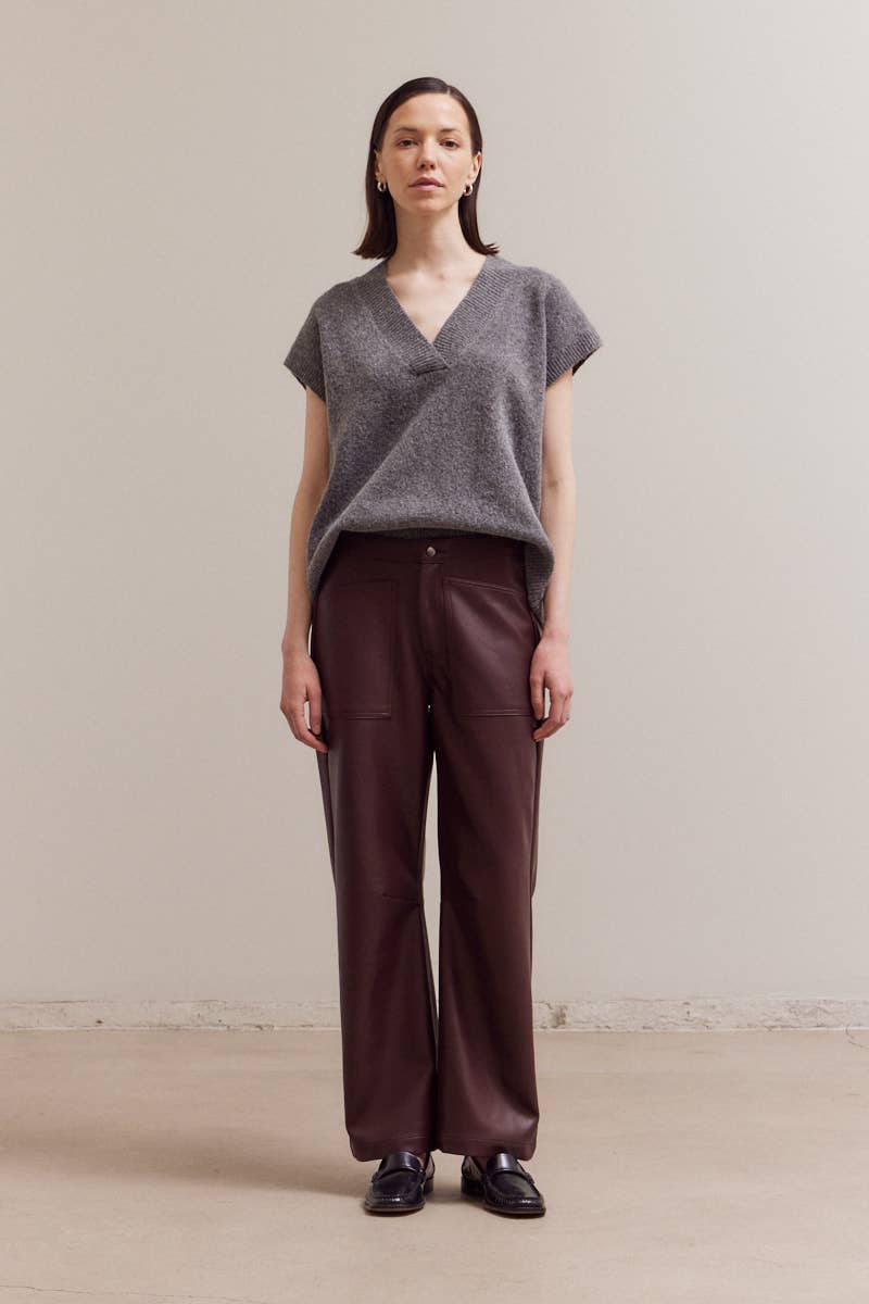The Sloane Faux Leather Trousers
