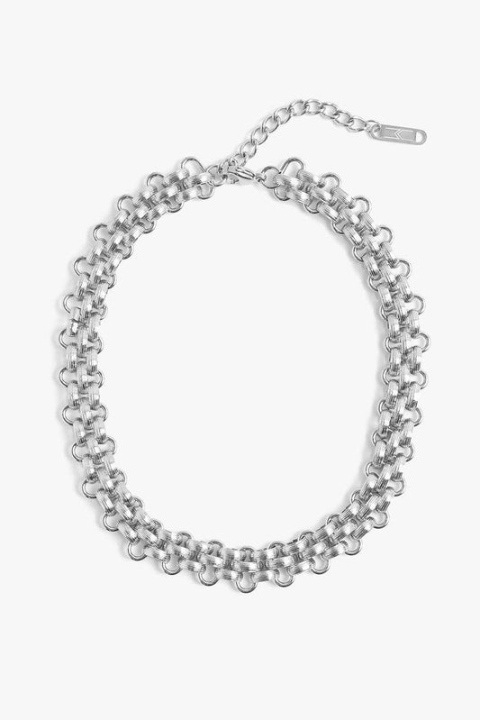 Lattice XL Choker: Silver