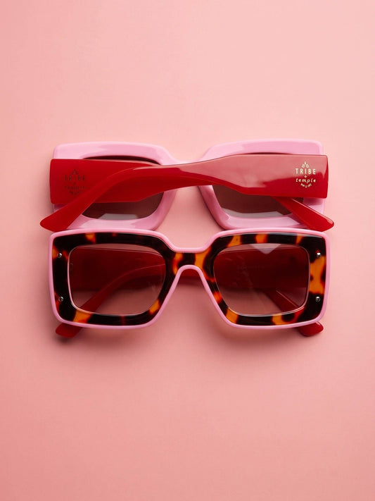 Deco Sunglasses Pink + Red