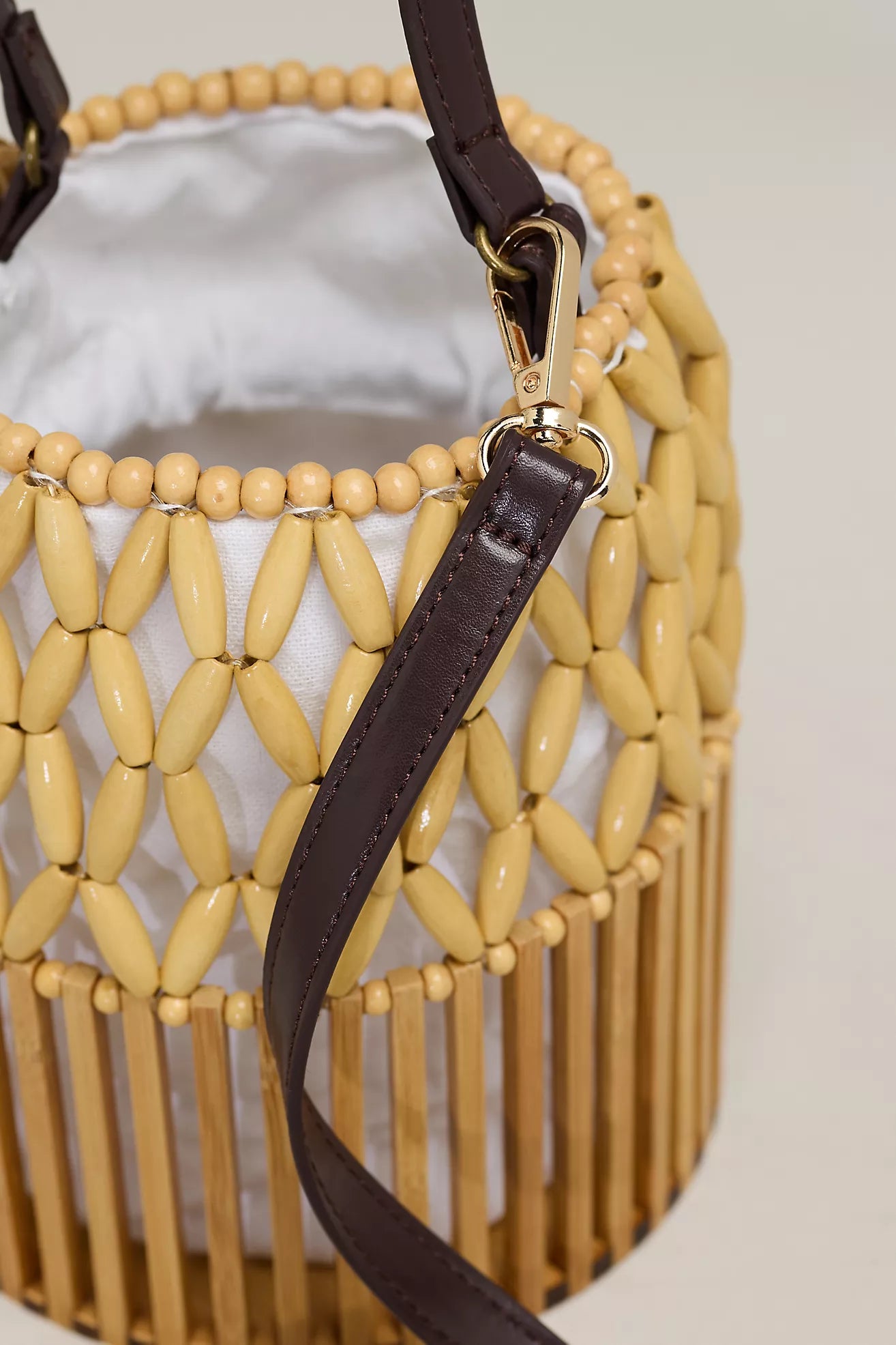 Naomi Beaded Bucket Bag