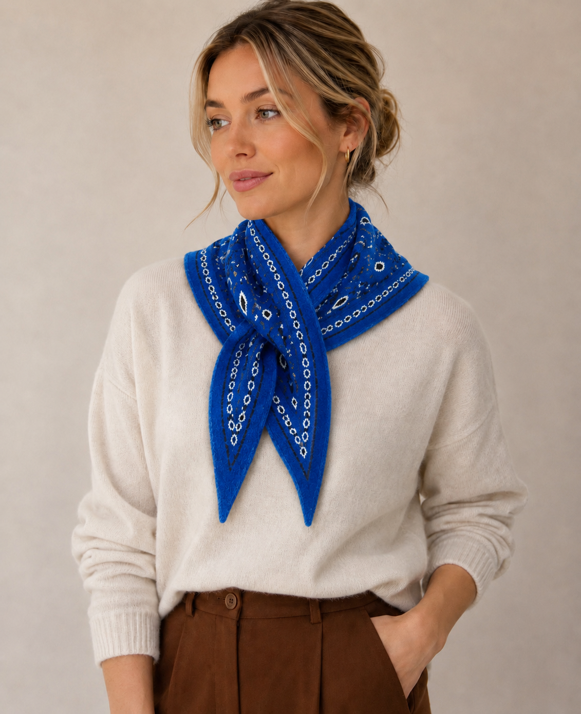 triangular bandana Bordeaux