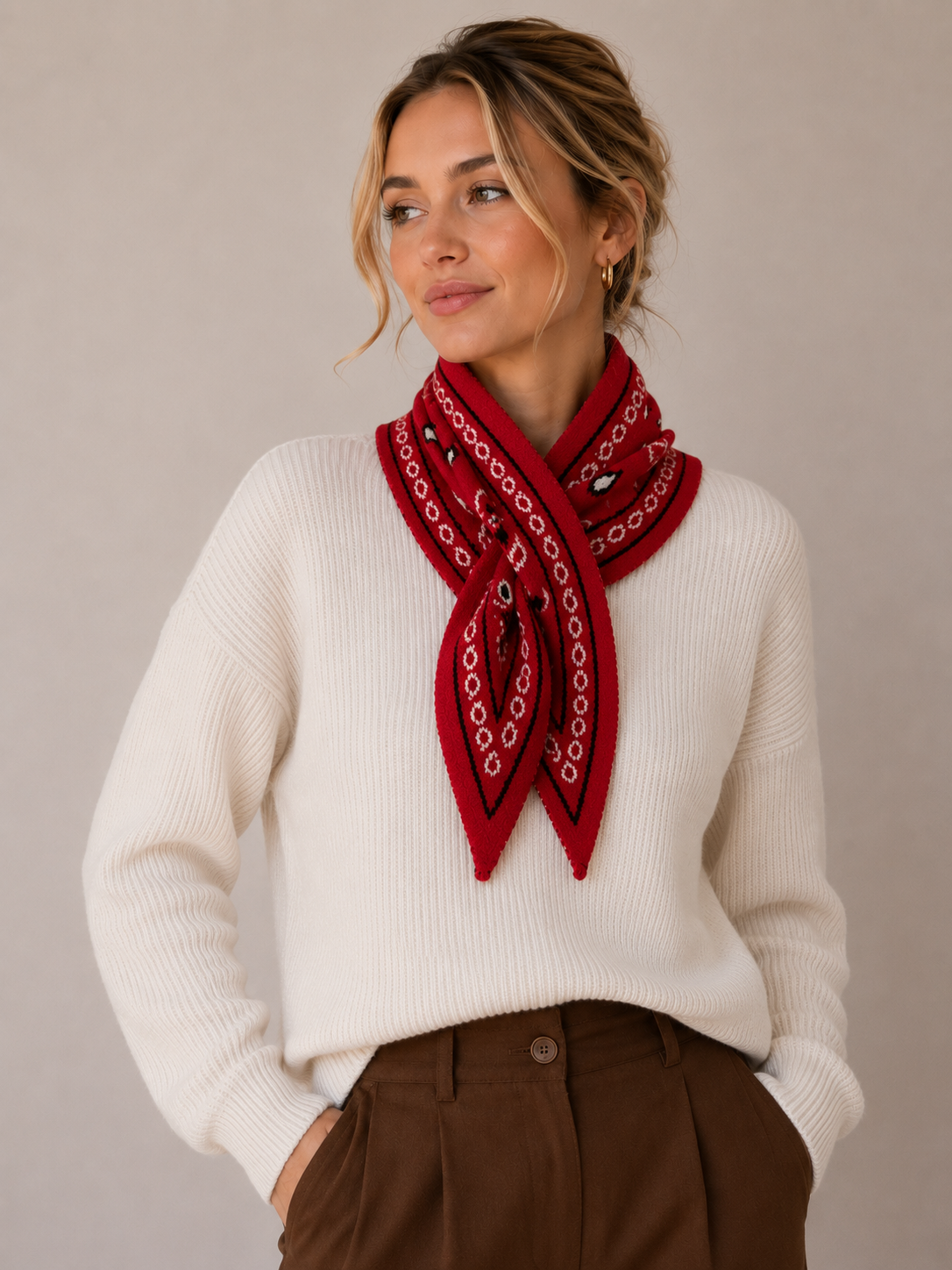triangular bandana Bordeaux