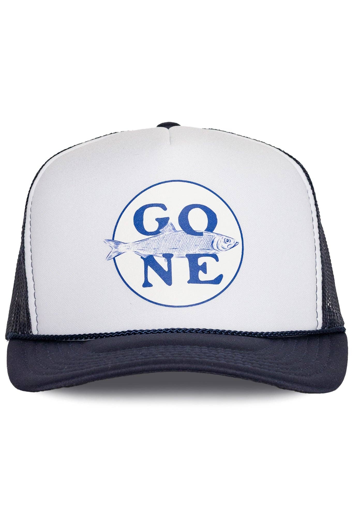Gone Fishin Trucker Hat Navy