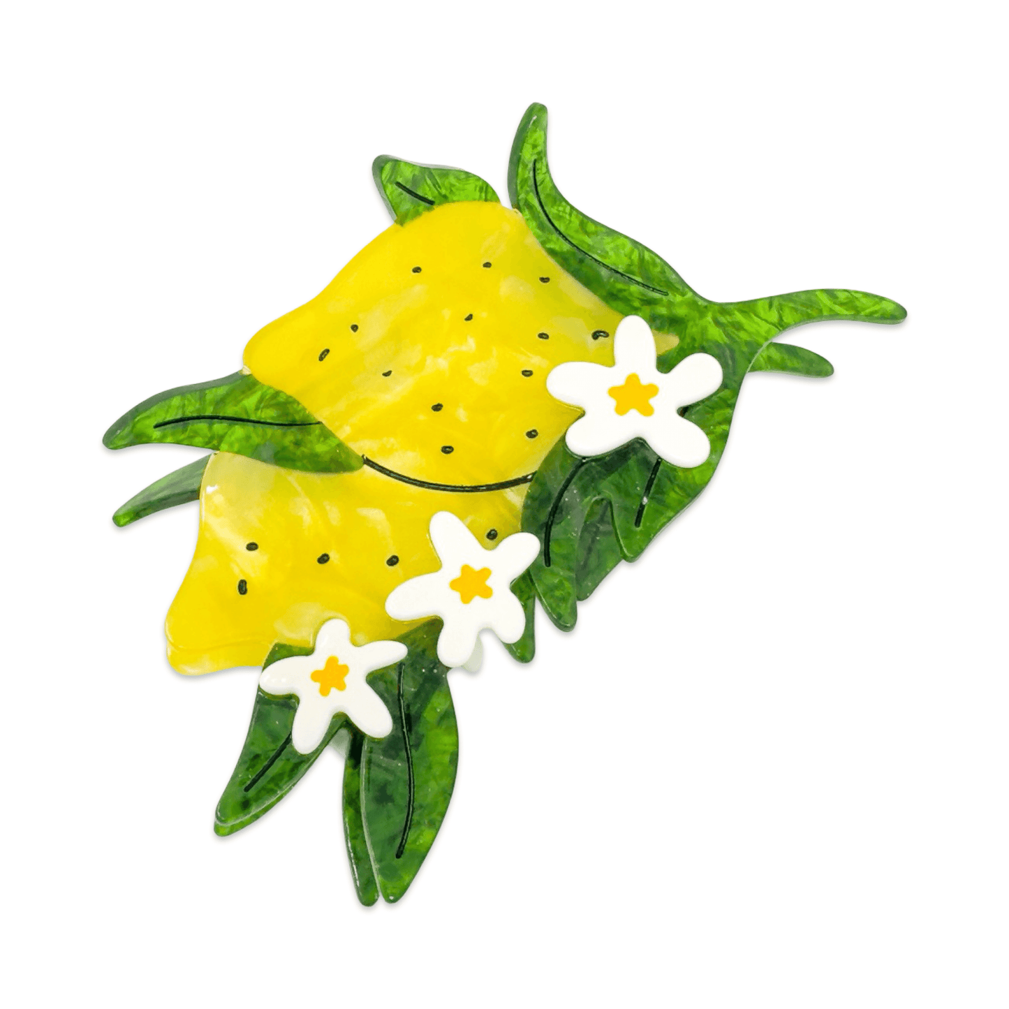 XL Lemon and Flowers Clip