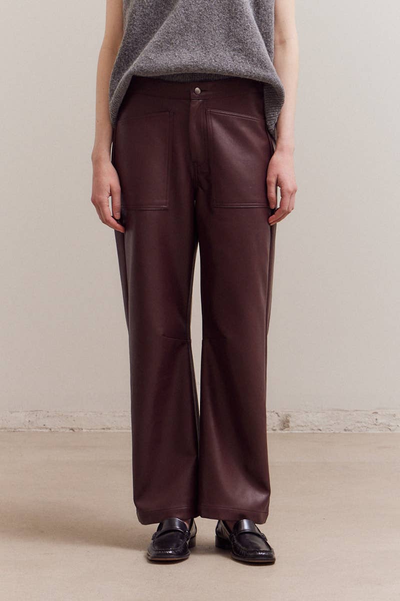 The Sloane Faux Leather Trousers