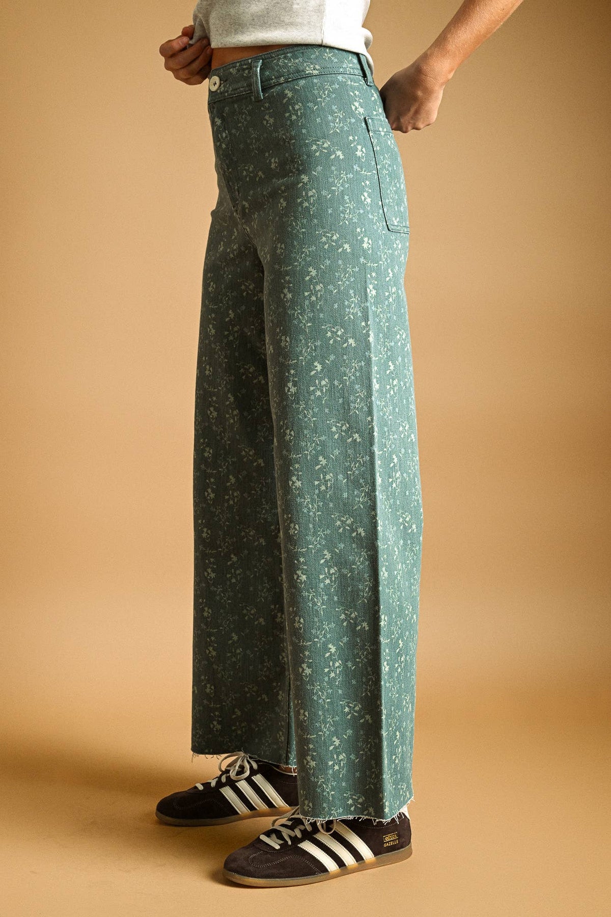 FLORAL PANTS (DEEP PINE)