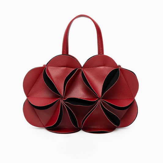 Monique Flower Handbag: Red
