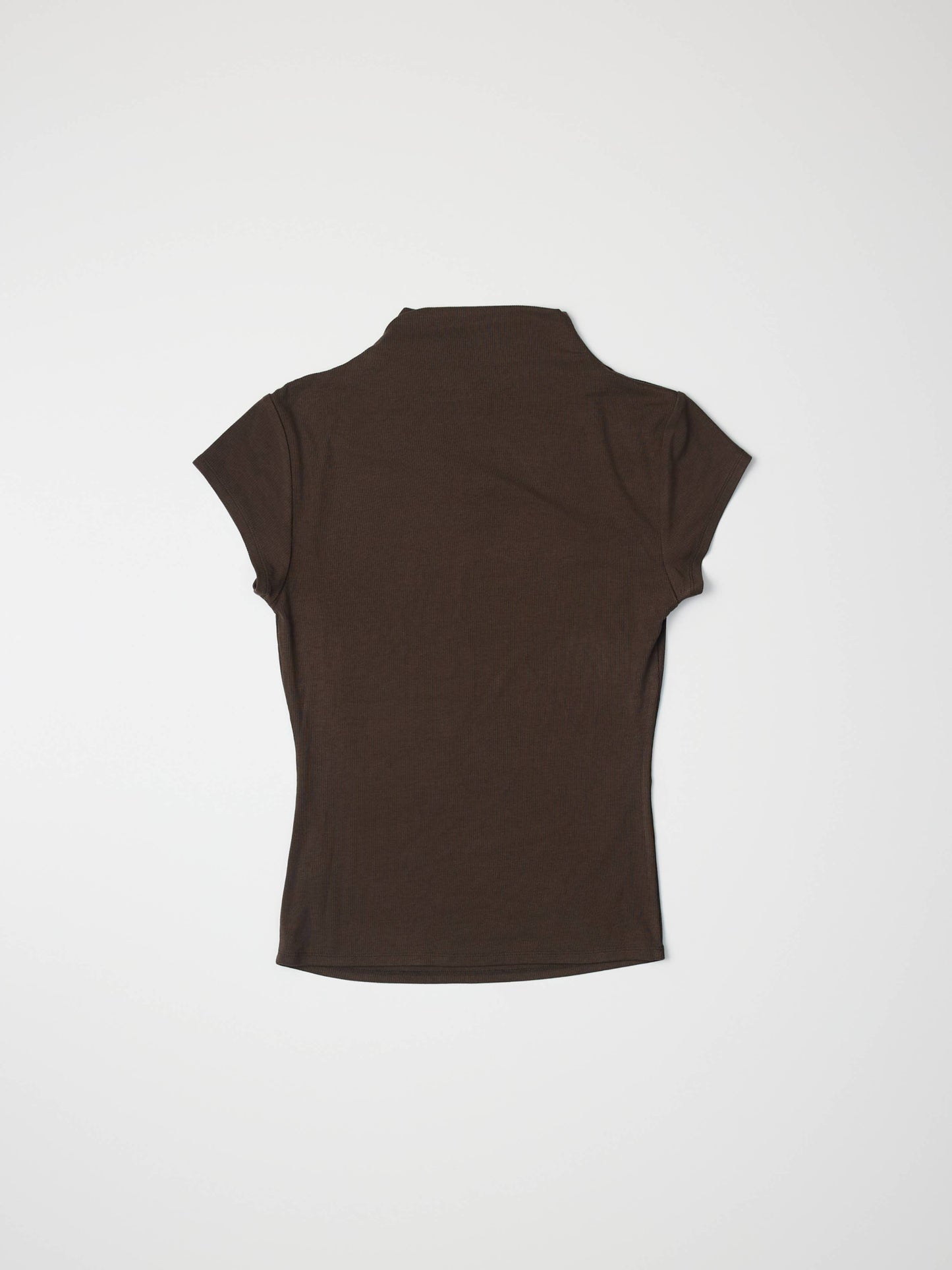 MOD REF - The Marissa Top | Cap Sleeve Mock Cowl Neck Top: CHARCOAL / LARGE
