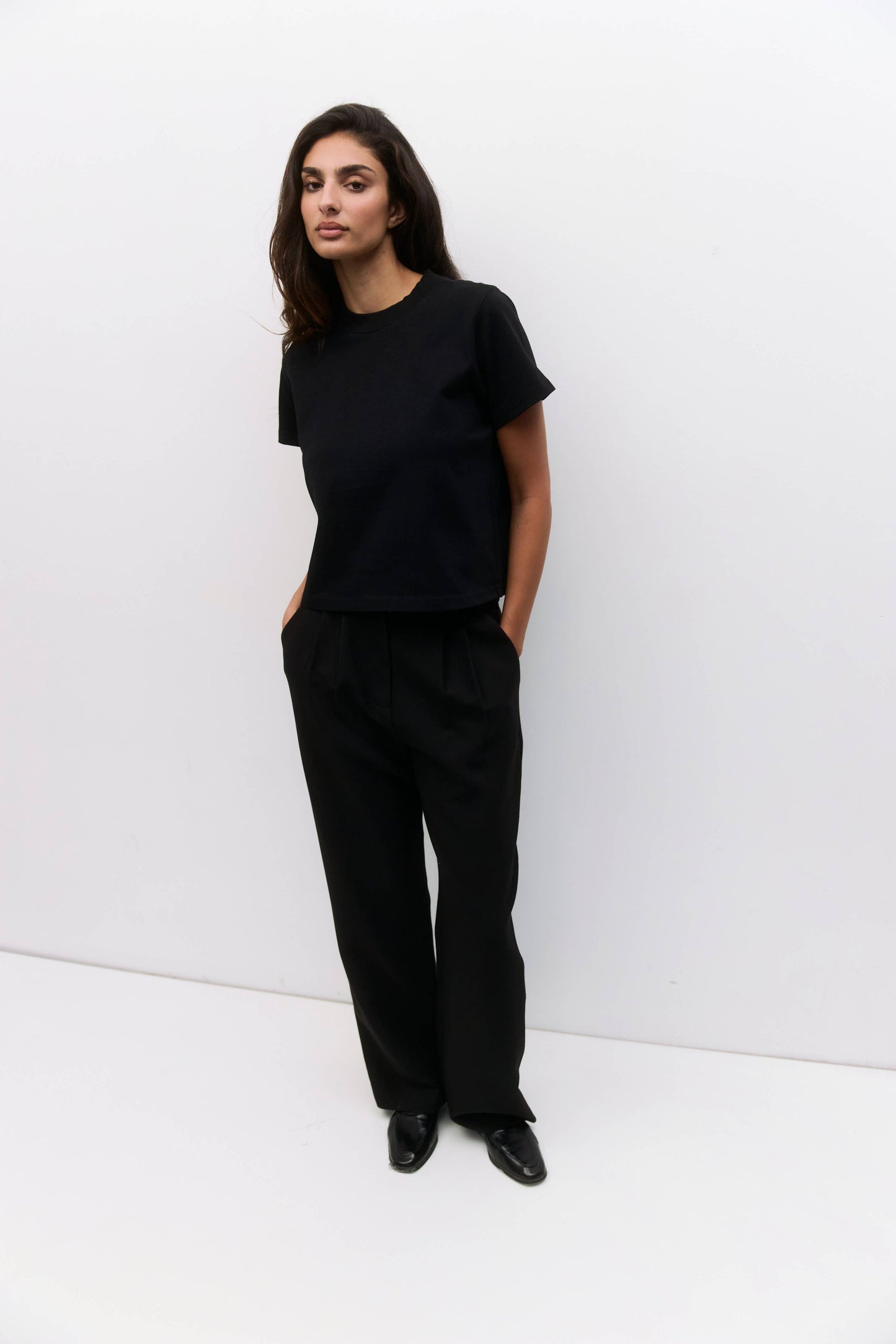 MOD REF - The Lanie Top | Women's Heavyweight Cotton T-Shirt: WHITE / SMALL