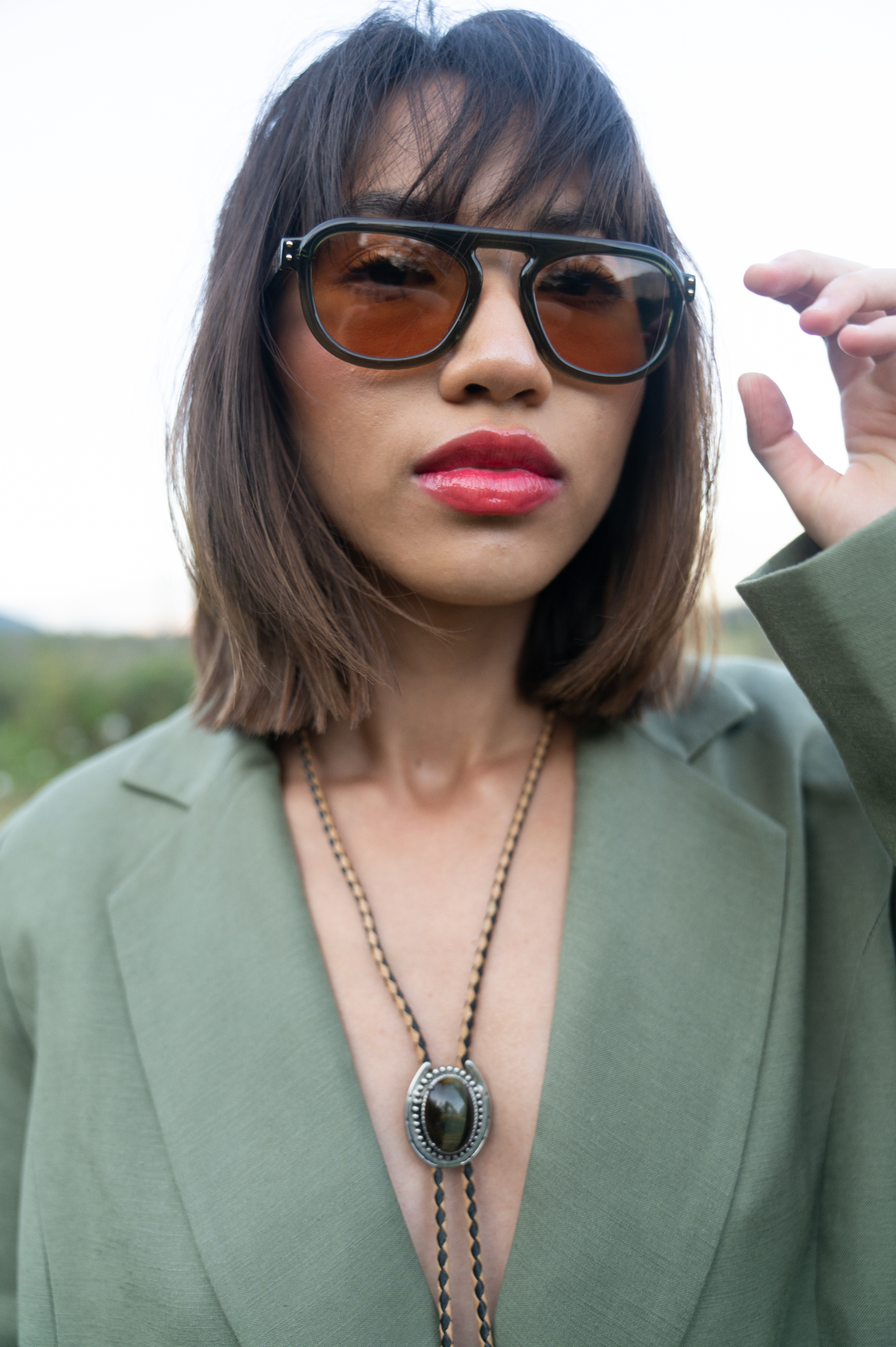 Stevie - Amber Dip Sunglasses