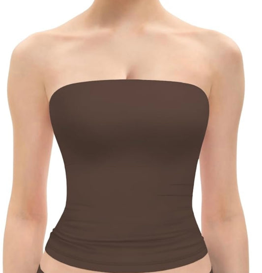 Double Lined Tube Top (brown)