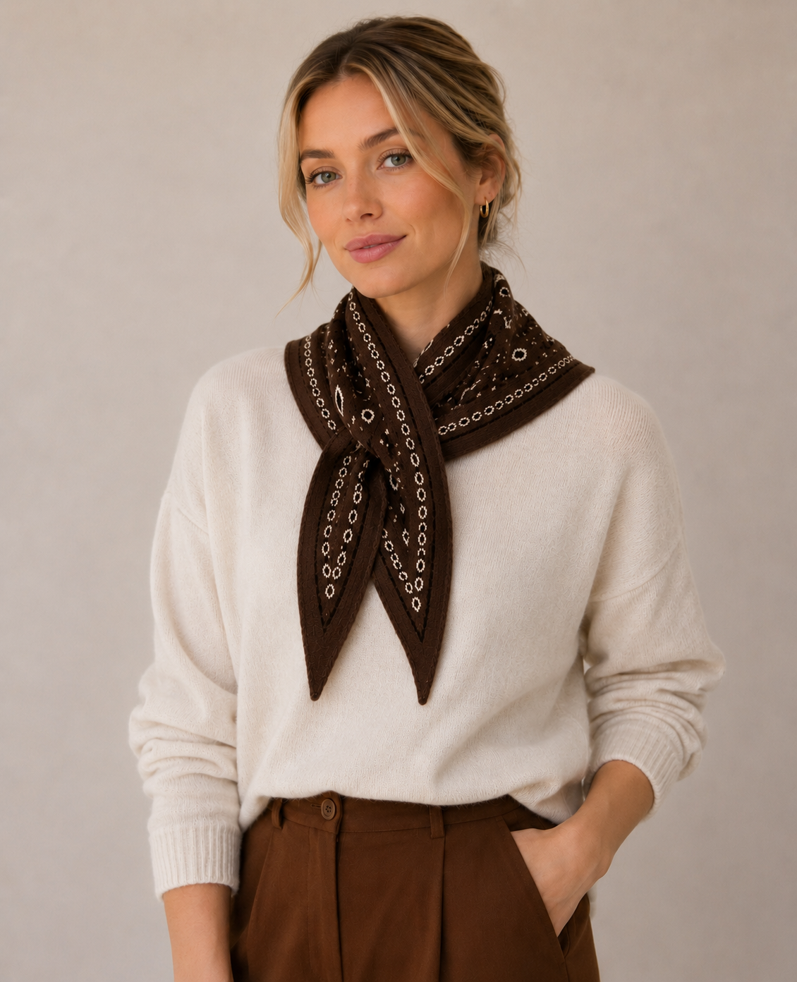 triangular bandana Bordeaux