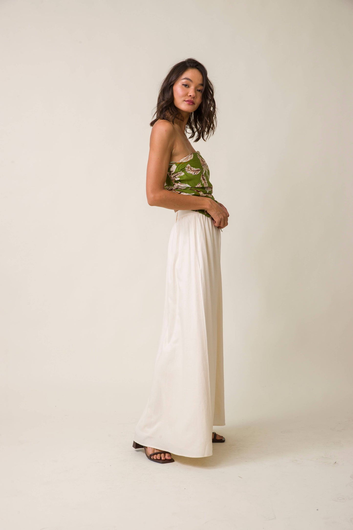 Line & Dot - MYSTIKA SCARF TOP: Avocado / S