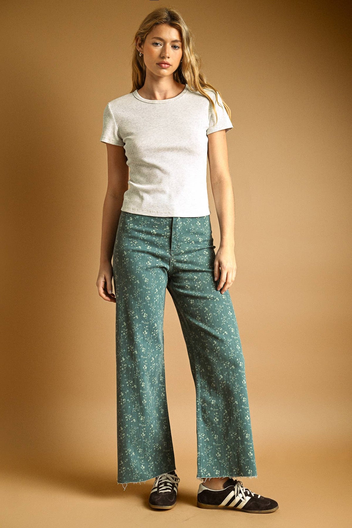 FLORAL PANTS (DEEP PINE)