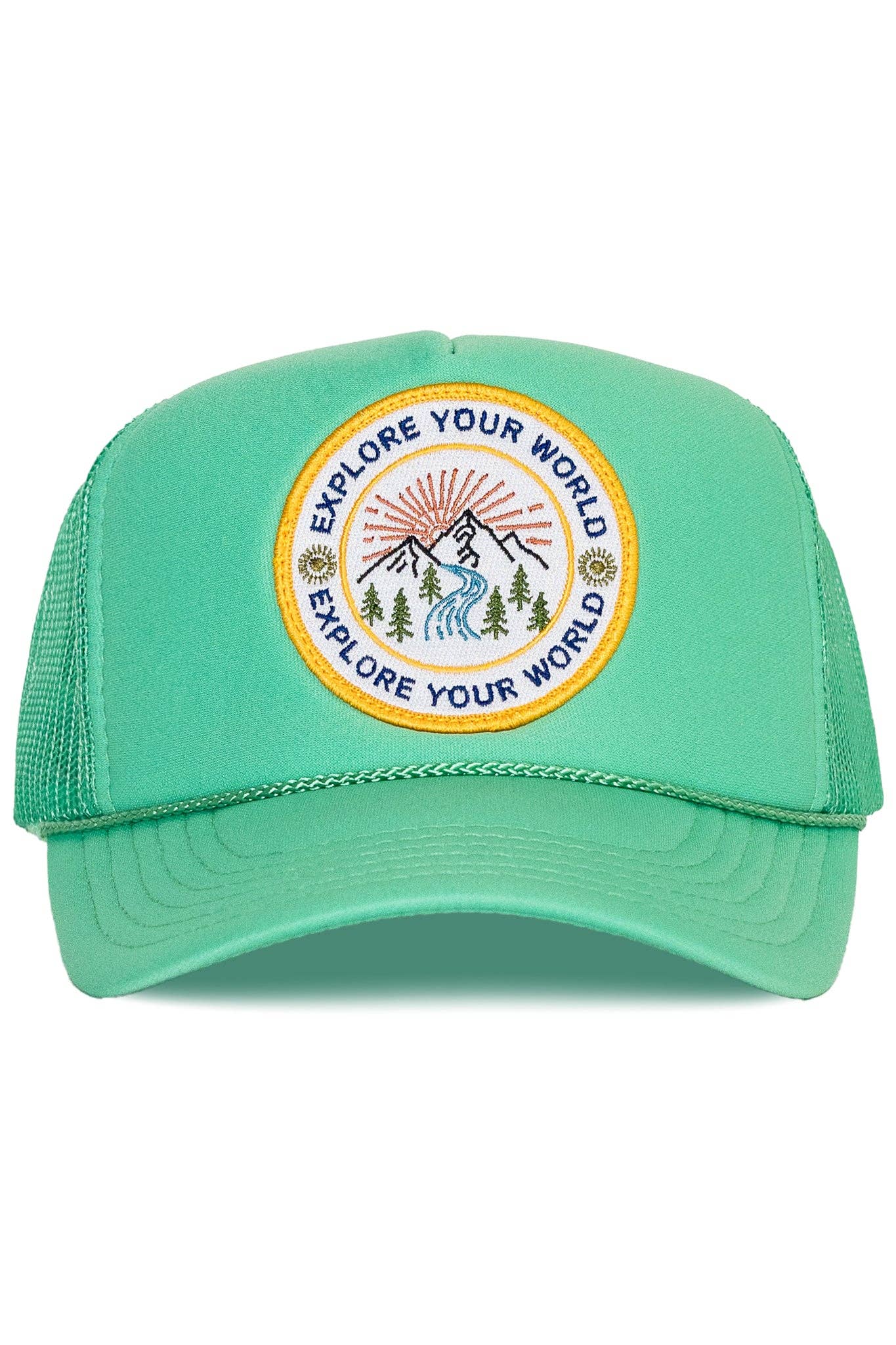 Explore Your World Trucker Hat (green)