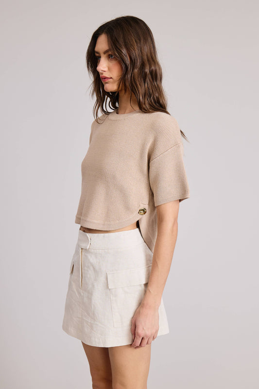 FLAT WHITE - Paris Sweater Crewneck Top: XS